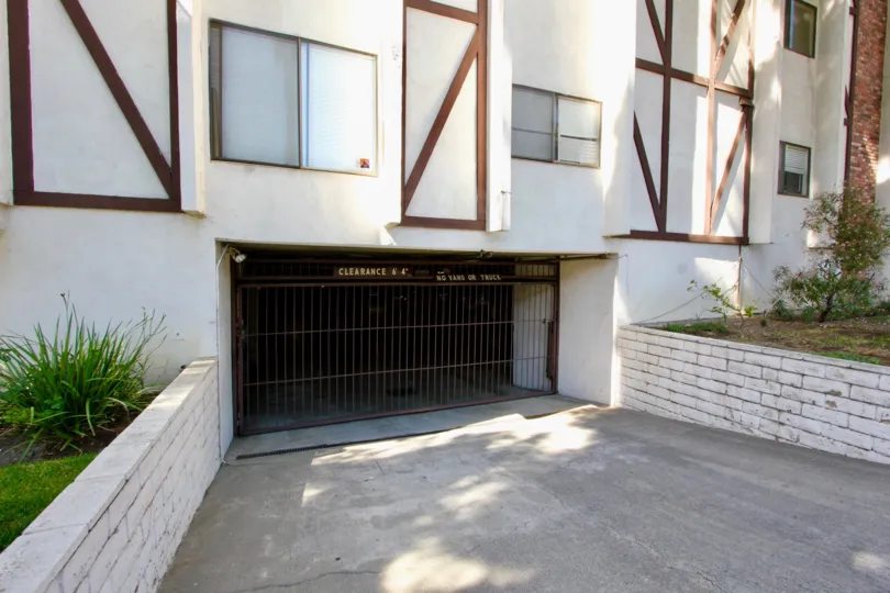 The parking at Los Feliz Condominiums