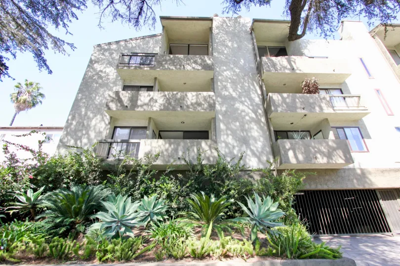 The balconies seen at the Los Feliz Condos