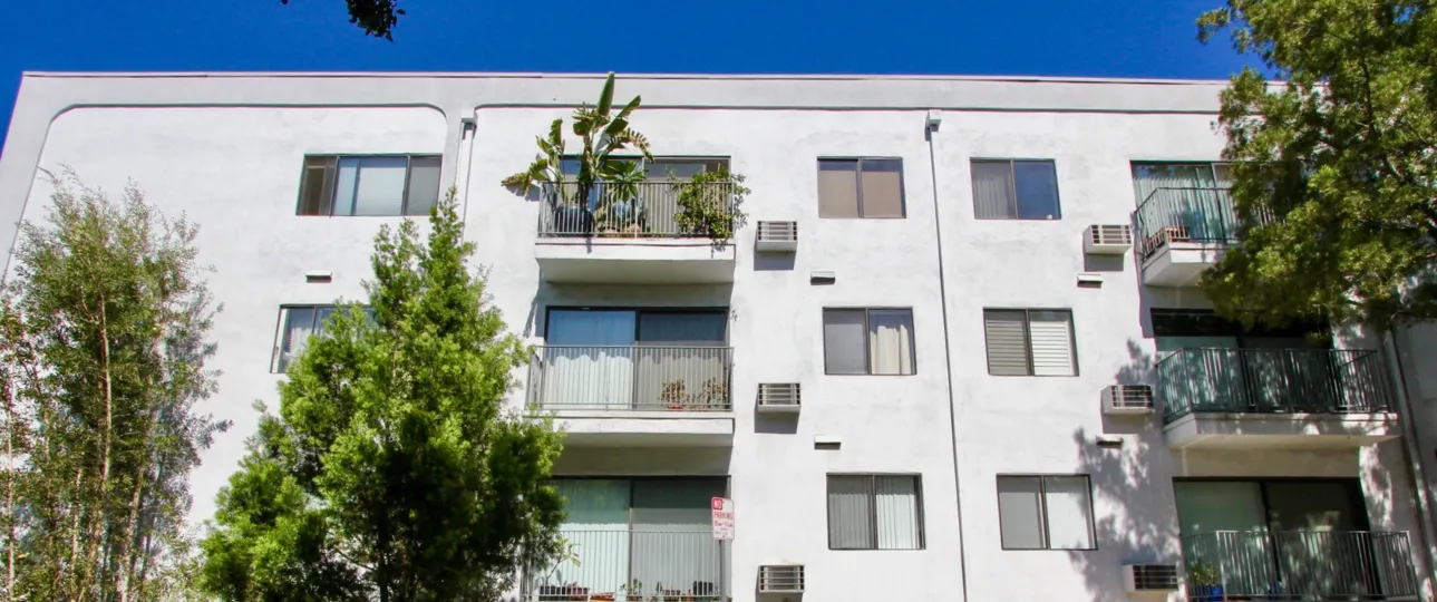The balconies at Los Feliz Village in Los Feliz, California