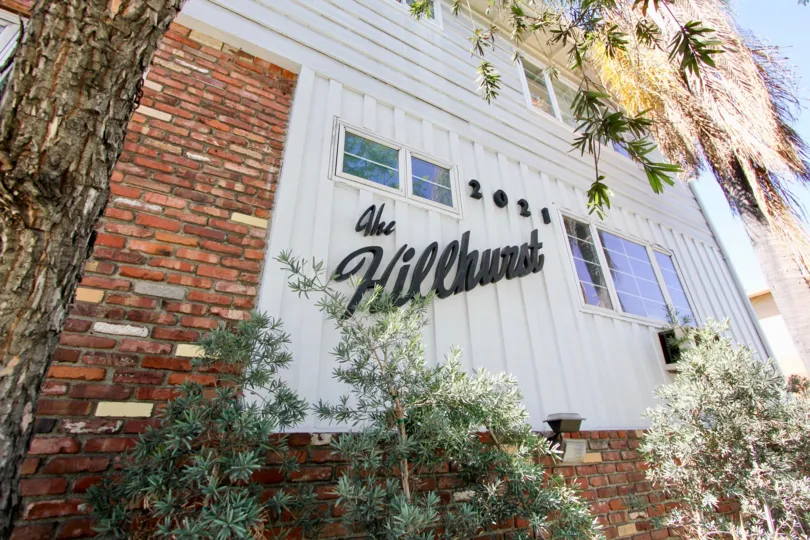 The Hillhurst name on the building