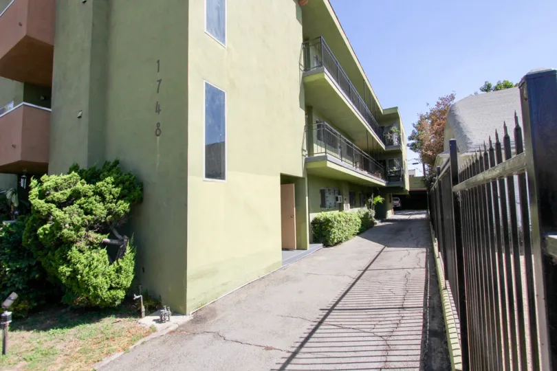 The walkway up to The Kenmore Condos
