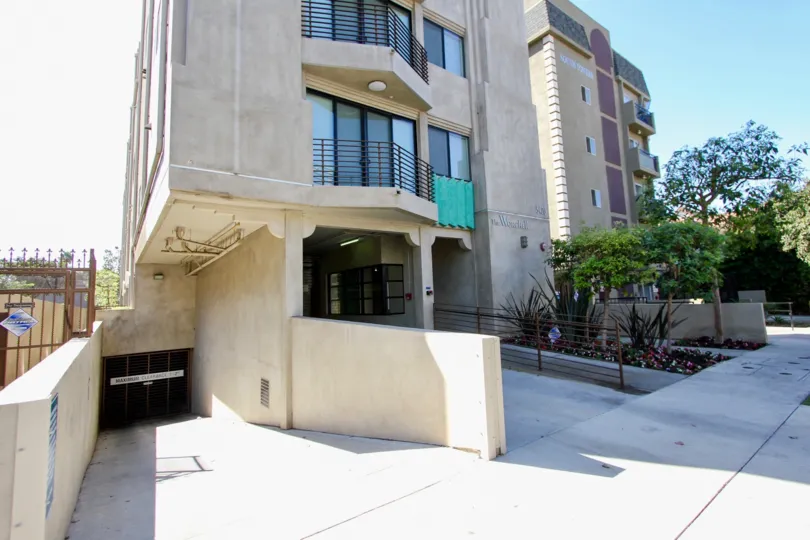 The parking at The Worchell in Los Feliz, California