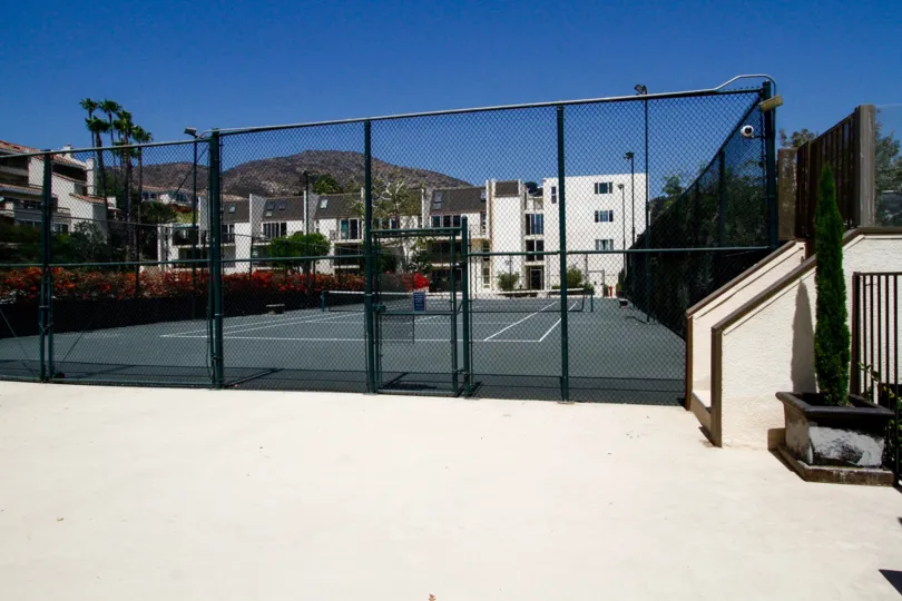 The tennis courts at Malibu Canyon Village