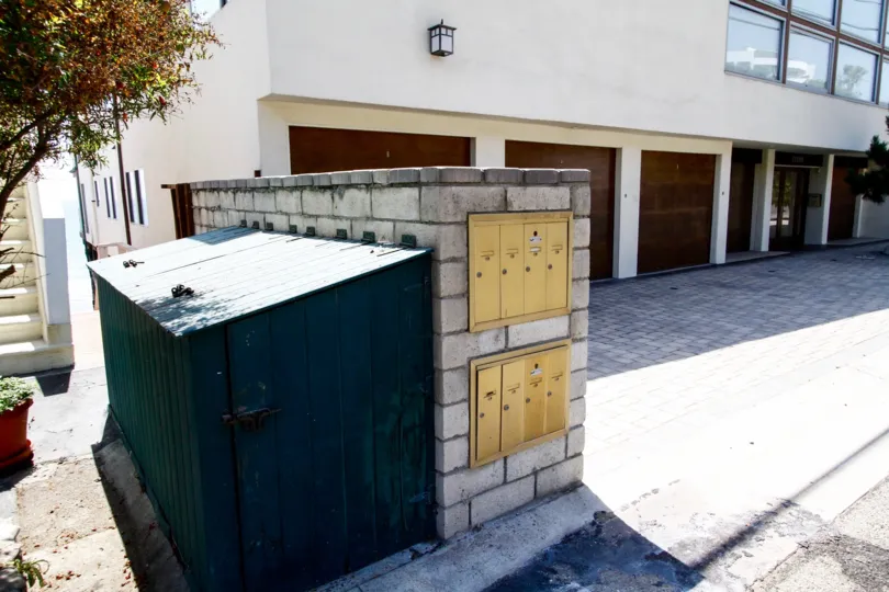 The mail area for Malibu Condominiums residents