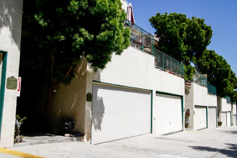 The parking for residents of Malibu Gardens