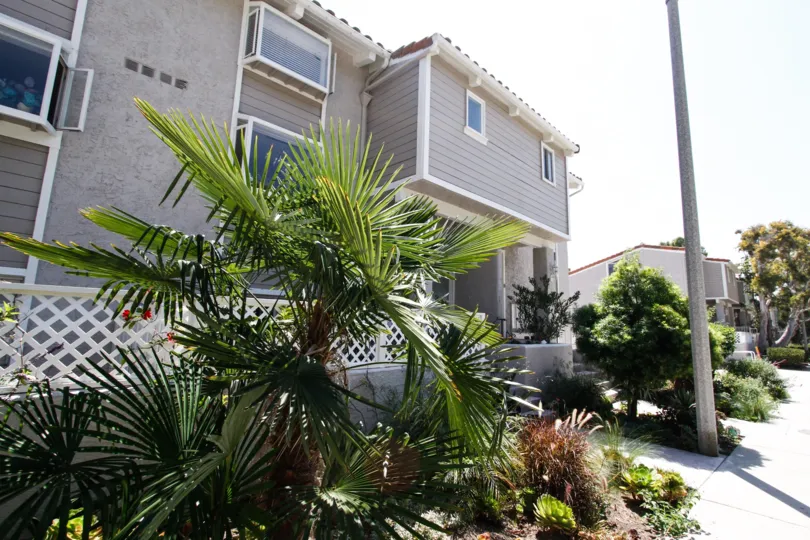 The landscaping at the Malibu Villas in CA California