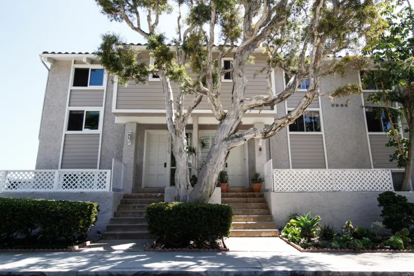 The entrance into units at Malibu Villas