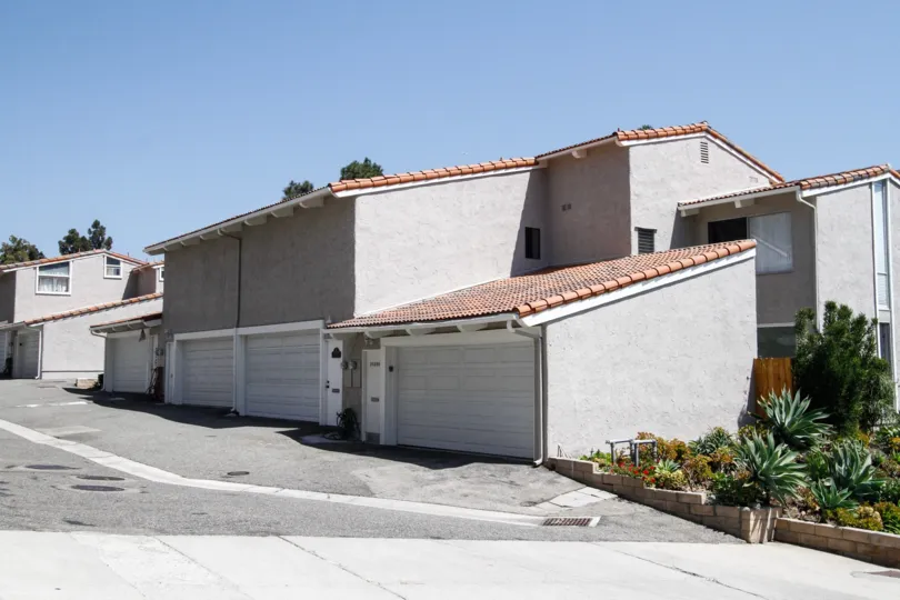 The parking for residents in the Malibu Villas