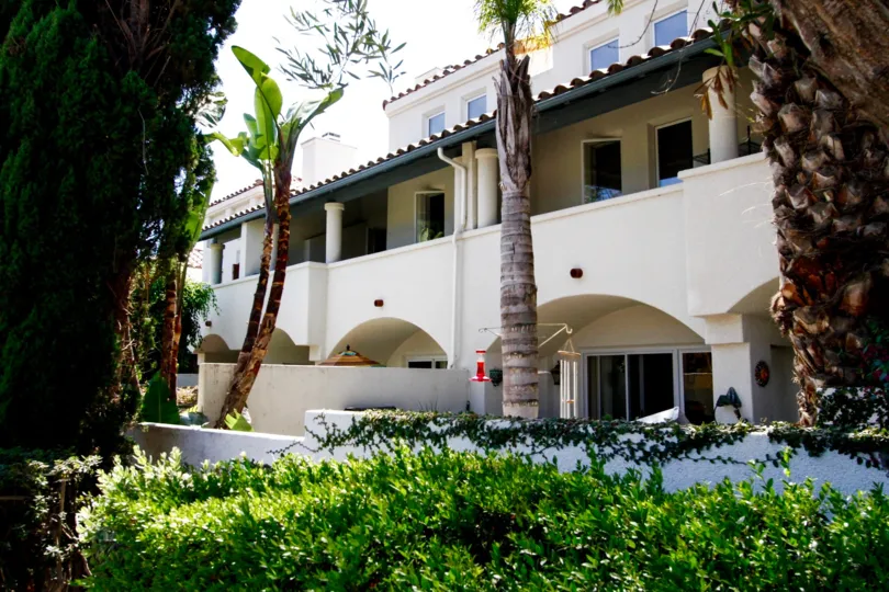 The arches seen in the Portico at Malibu building