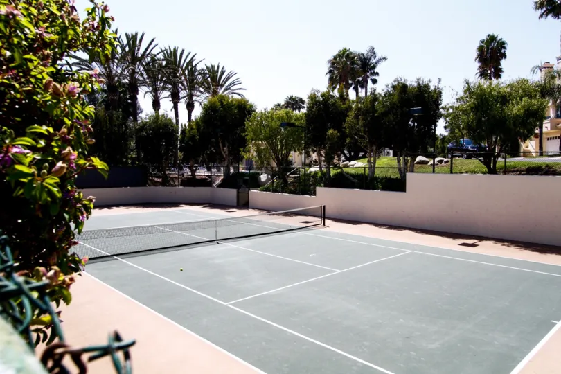 The tennis courts at The Pointe at Malibu