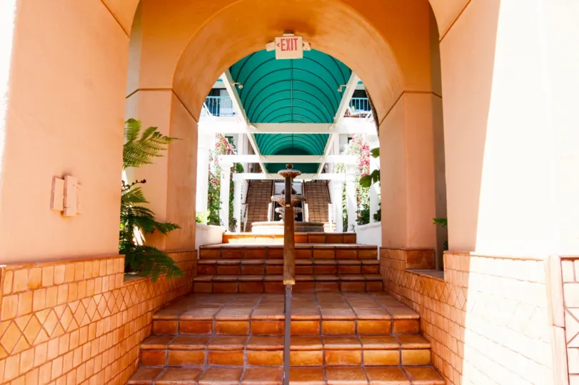 The stairs up to Tivoli Cove
