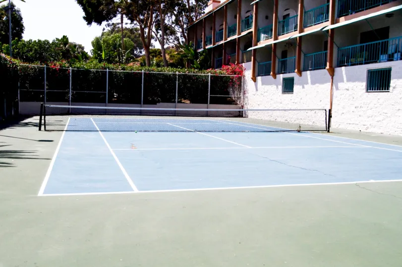The tennis courts for residents of Tivoli Cove