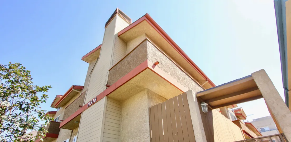 The privacy fence seen at 11918 Avon Way in Mar Vista, California