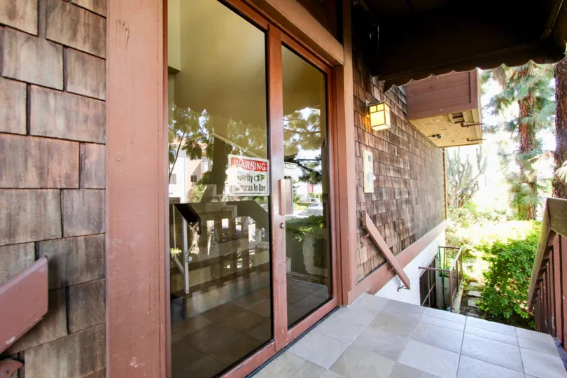 The doors into 12602 Pacific Ave