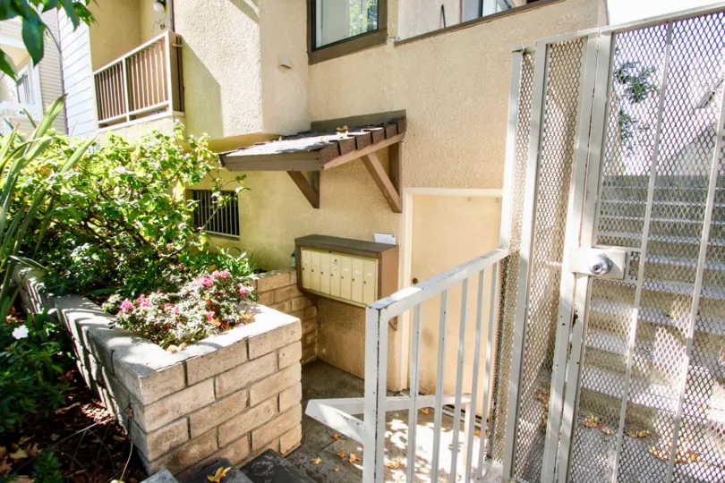 The mail area for resdients of 12717 Mitchell Ave in Mar Vista, California