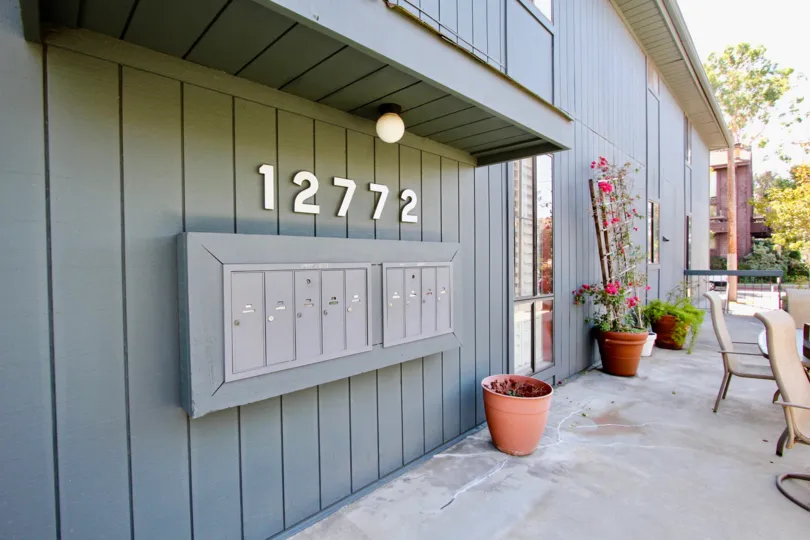 The mail area for residents of 12772 Pacific Ave