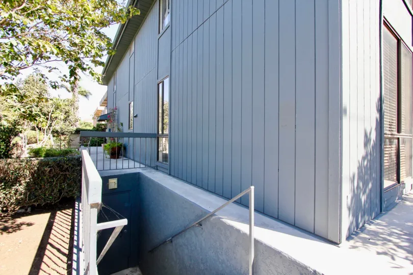 The stairs leading down into 12772 Pacific Ave