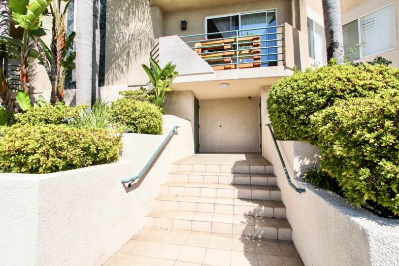 The stairs up to Centinela Ocean View Condos
