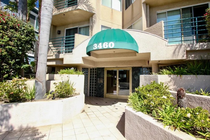 The entrance into Centinela Ocean View Condos