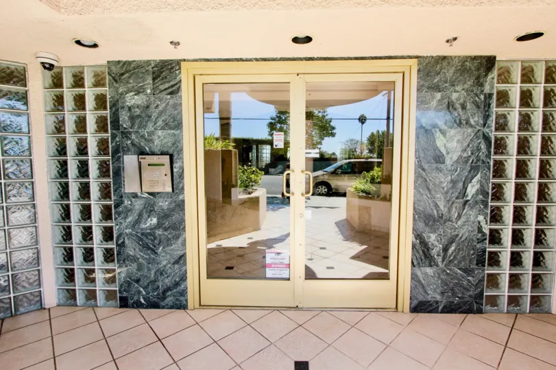 The doors leading into Centinela Ocean View Condos