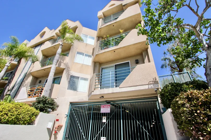 The balconies at Centinela Ocean View Condos in Mar Vista, California