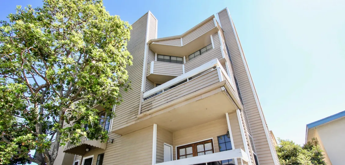 The balconies at Courtleigh in Mar Vista, California