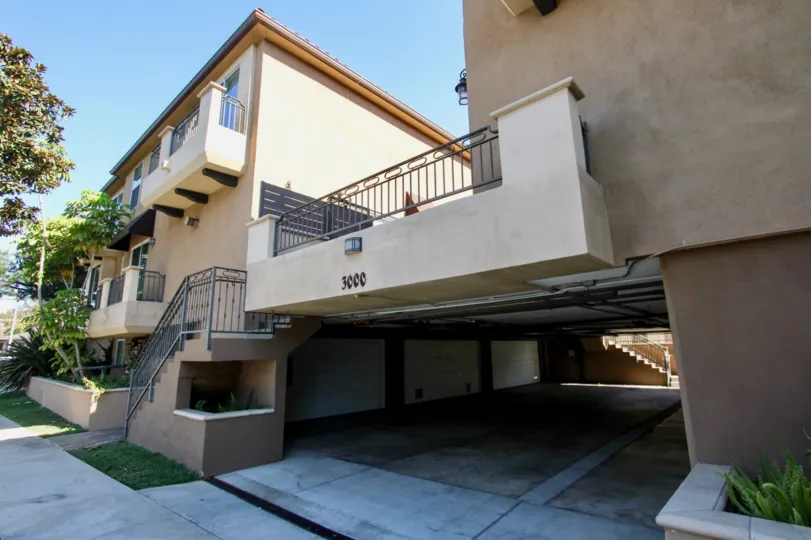 The parking at Federal Avenue Townhomes in Mar Vista, California