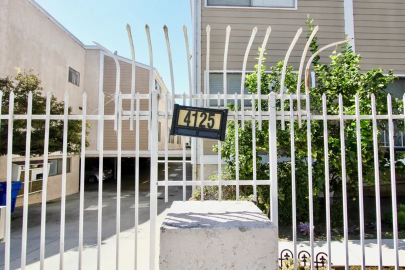 The address at the Mar Vista Townhomes