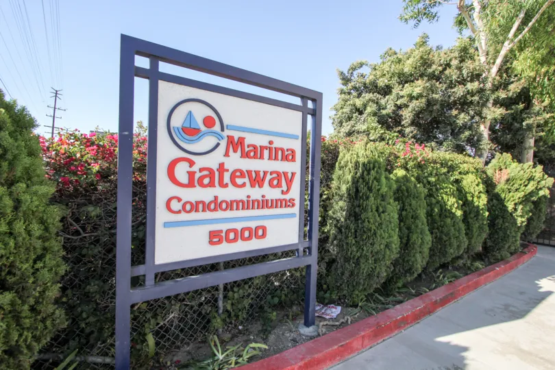 The sign for Marina Gateway
