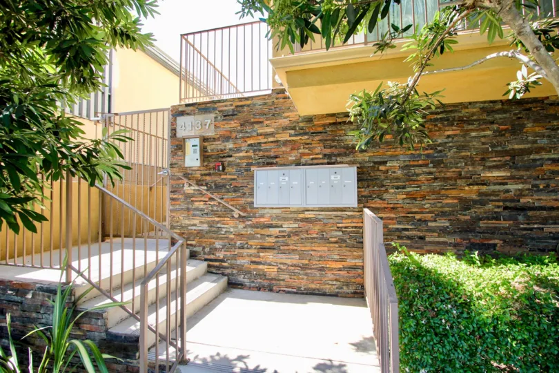 The mail area at McLaughlin Townhomes