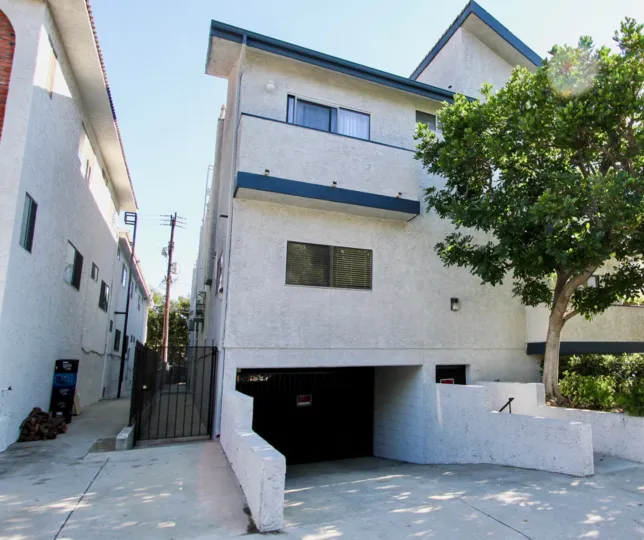 The driveway into Mitchell Townhomes in Mar Vista, California