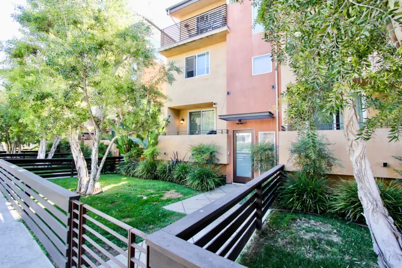 The gate into Moore Street Townhomes