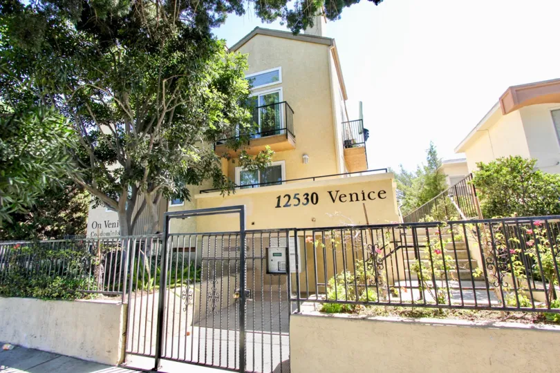 The gate in front of On Vence Condominiums