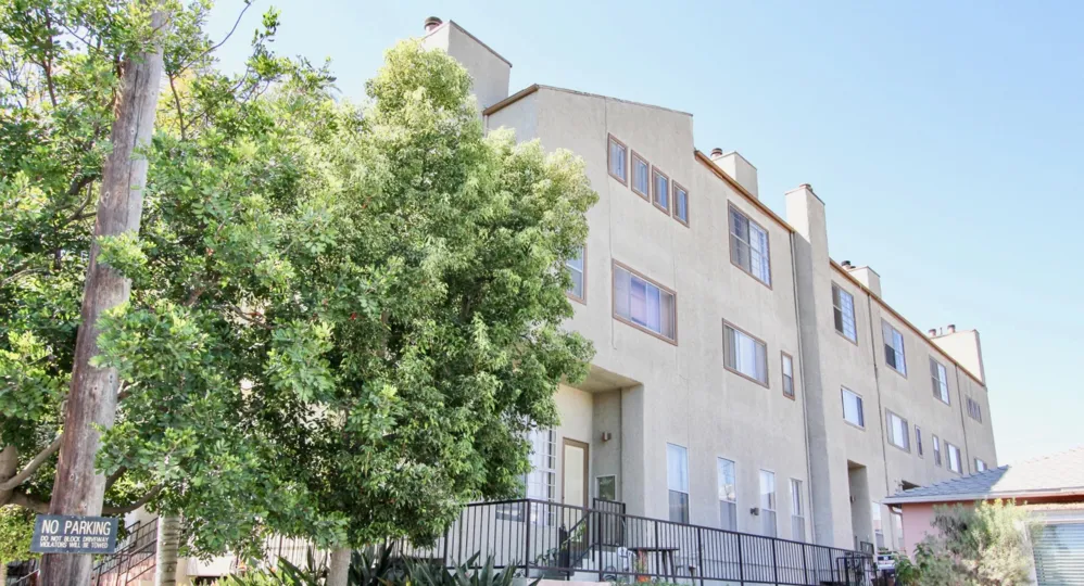 The view of the Royal Pacifica building in Mar Vista, California