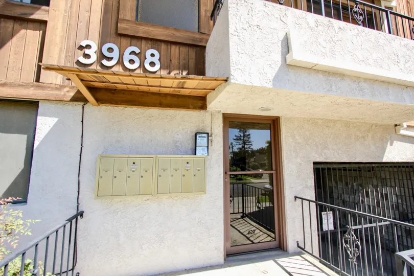 The address above the entrance into Sierra Shores