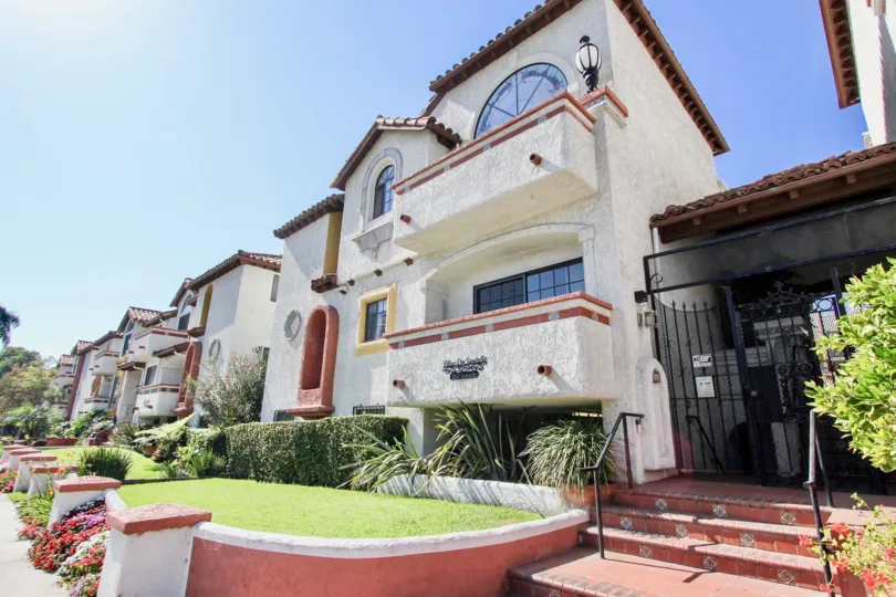 The balconies seen at The Villas on Sawtelle