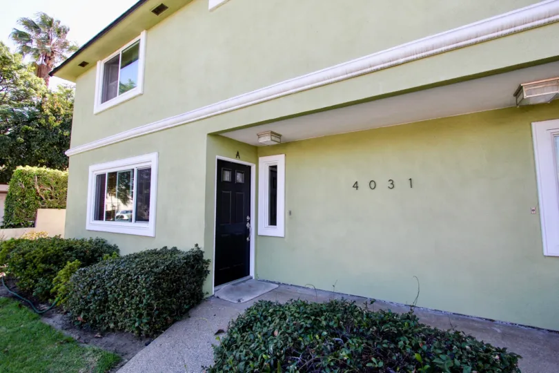 The address for Wade Townhomes on the building