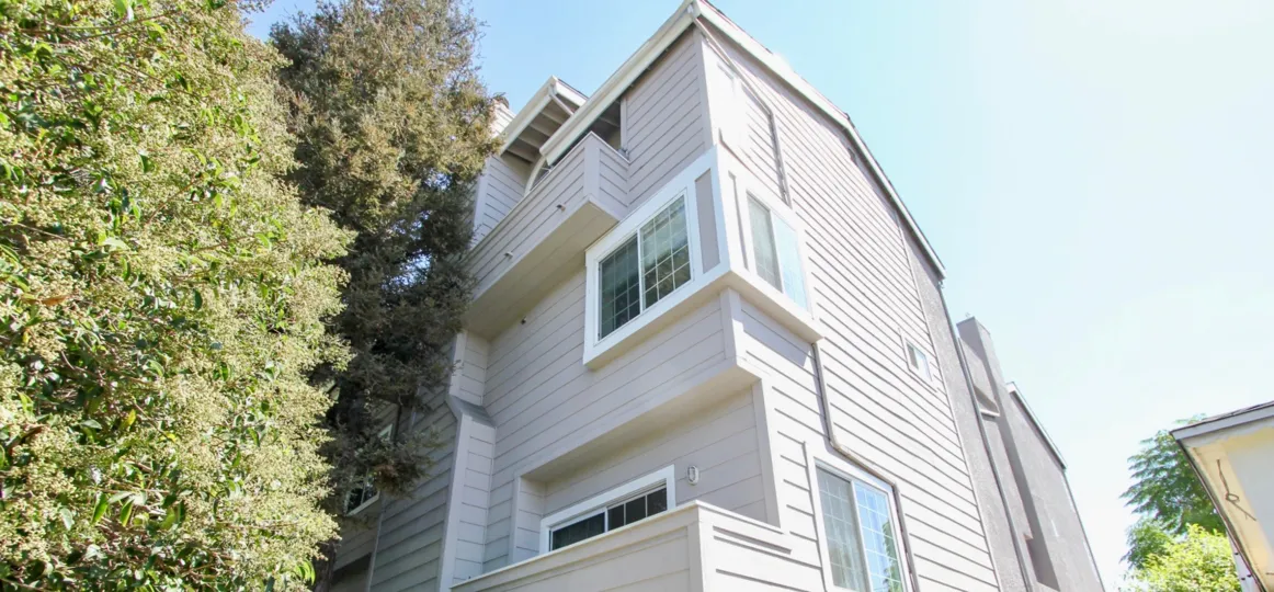 The balconies seen at Washington Place Townhomes