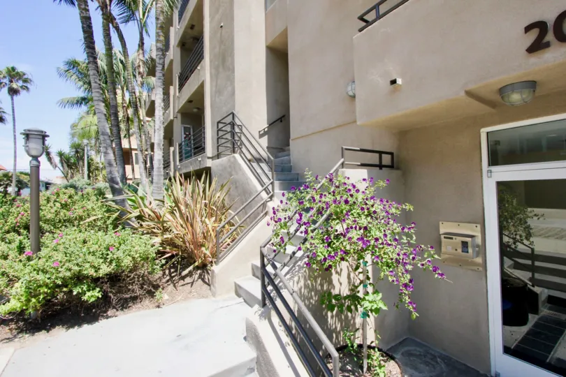 great walkway to the great building of 20 Catamaran, Marina Del Rey, California