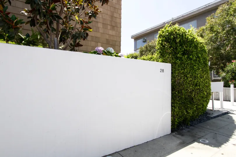 The fence around 28 Mast in Marina Del Rey