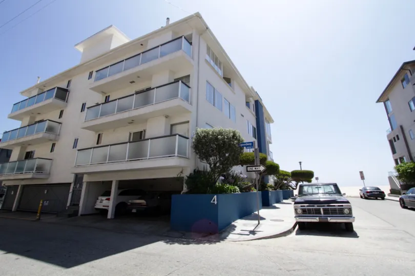 The balconies at 4 Quaterdeck in Marina Del Rey