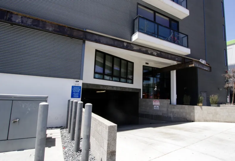 The parking at the Del Rey Lofts