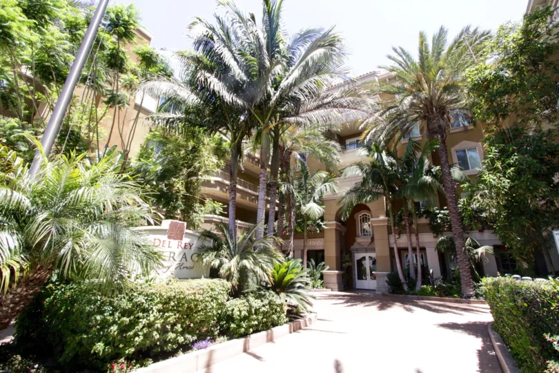The landscaping at the Del Rey Terrace at Marina Del Rey