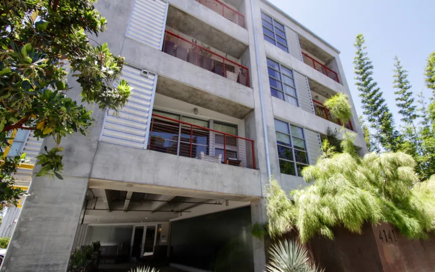 The balconies in Element in Marina Del Rey
