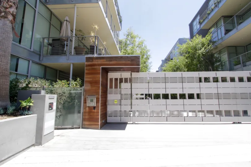The gated entrance into Gallery Lofts MDR