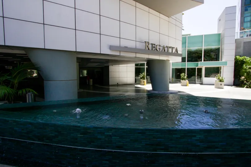 The fountain at Regatta Seaside Residences in Marina Del Rey