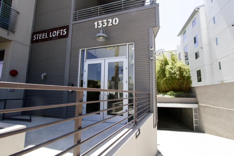 The entryway into the Steel Lofts