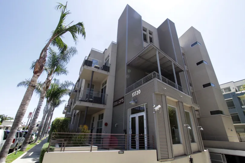 The balconies seen on Steel Lofts in Marina Del Rey