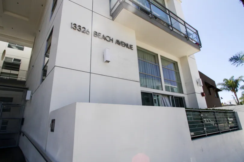 The windows seen upon first entering into Lofts On Beach Avenue in Marina Del Rey