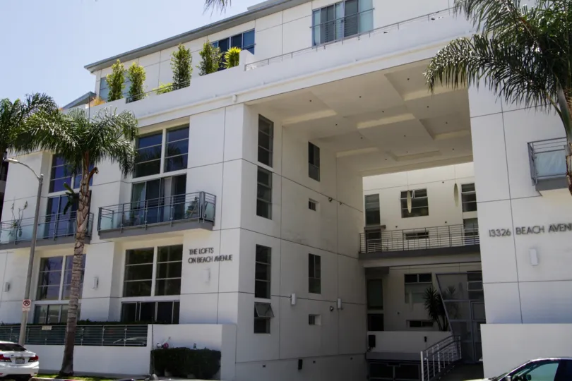 The balconies at Lofts On Beach Avenue in Marina Del Rey